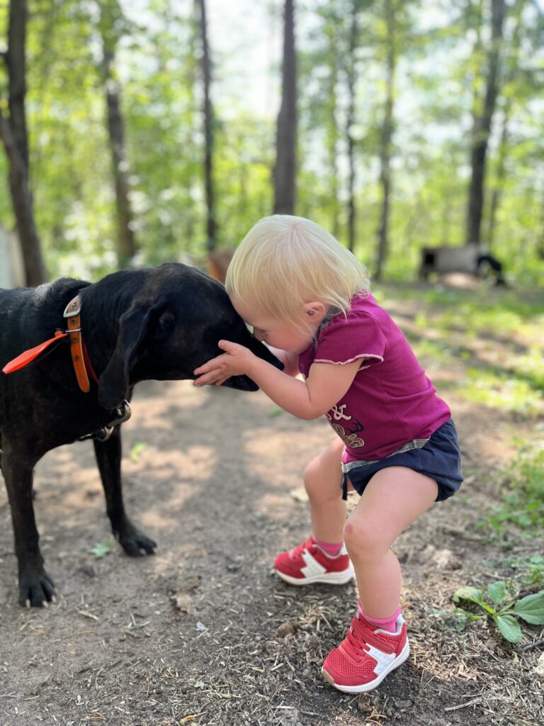 November 2023 | Taylor Luke | A girl and her hound | This is my youngest daughter, Paisley, with her puppy Ava that she enjoys feeding, playing with, giving hugs and smooches and chasing bear with too!